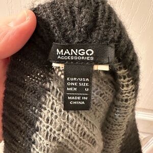 Mango Accessories Two-Tone Knit Hat - Brown & Tan